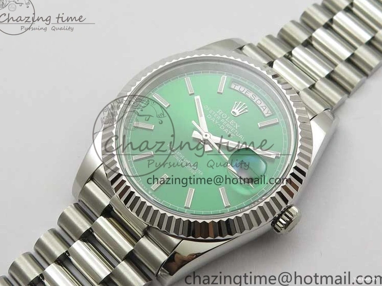 Markers 40mm SS Bracelet Green 228239 SS Stick 904 Version Dial Day-Date Dial A2836 on President New BP 0714